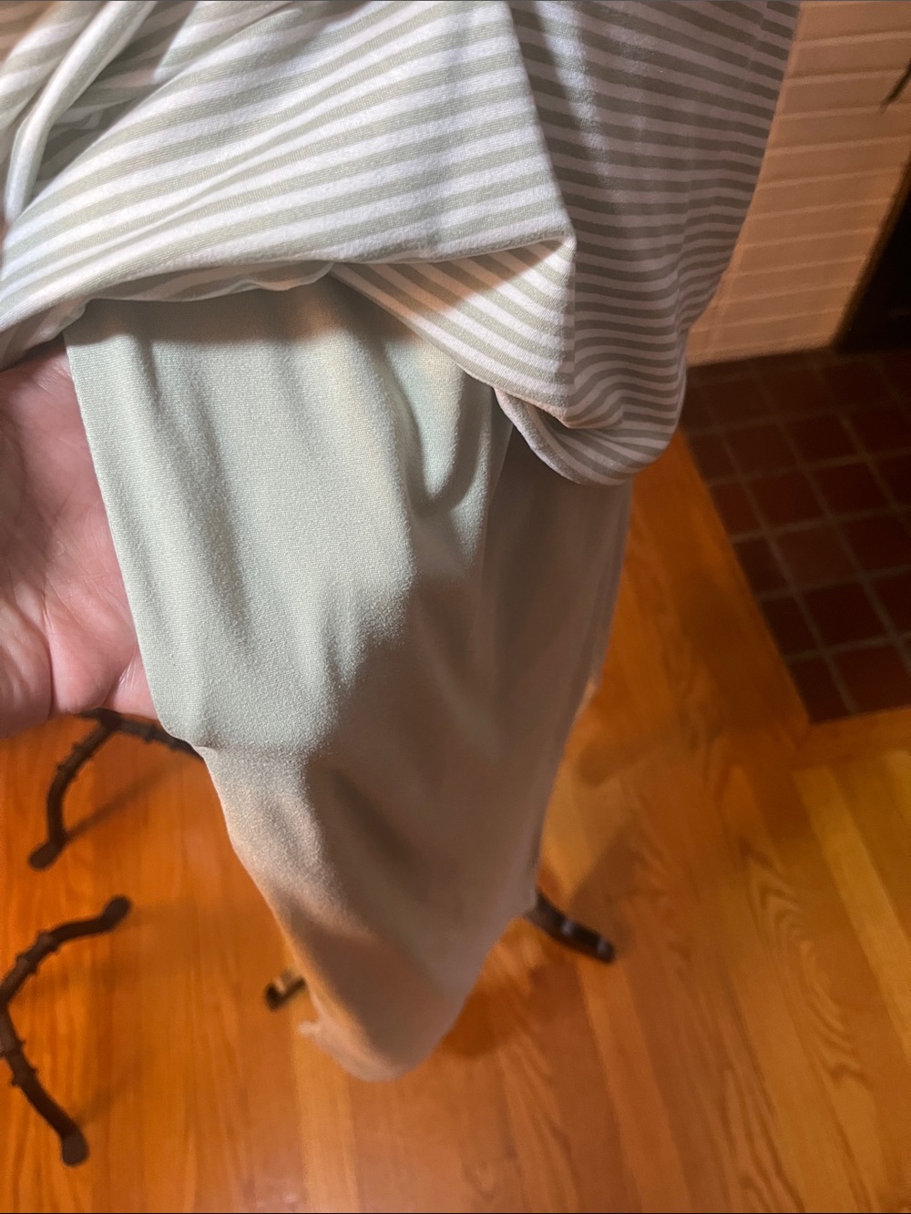 Koolaburra by Ugg Striped Short Sleeve Top and Cream Wide Leg Pants Set - Picture 4 of 11